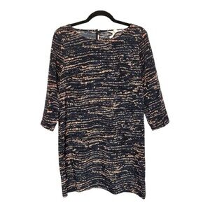 BCBGeneration Navy Blue and Light Pink Long Sleeve Dress Size XS